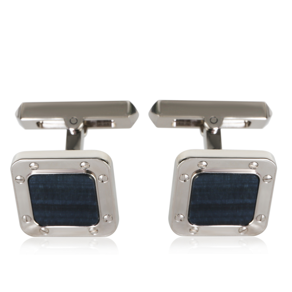Cartier Sterling Silver Santos de Cartier Cufflinks